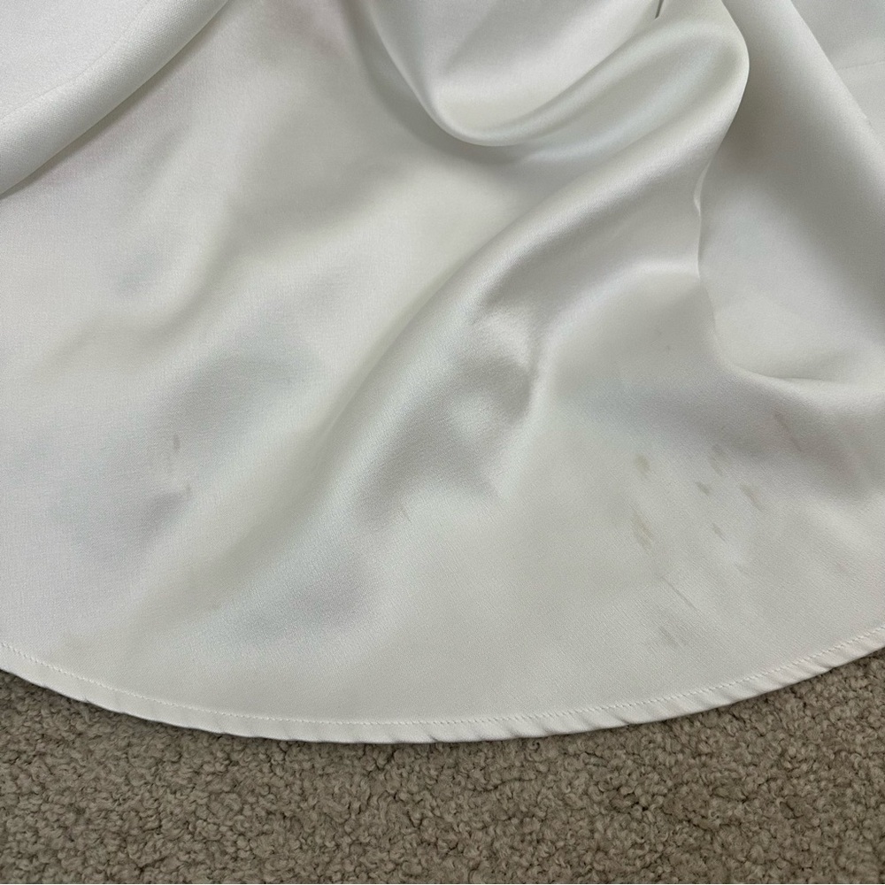 REFORMATION Elena Satin White Bridal Wedding Gown Maxi Dress SZ US 10 - Picture 11 of 14